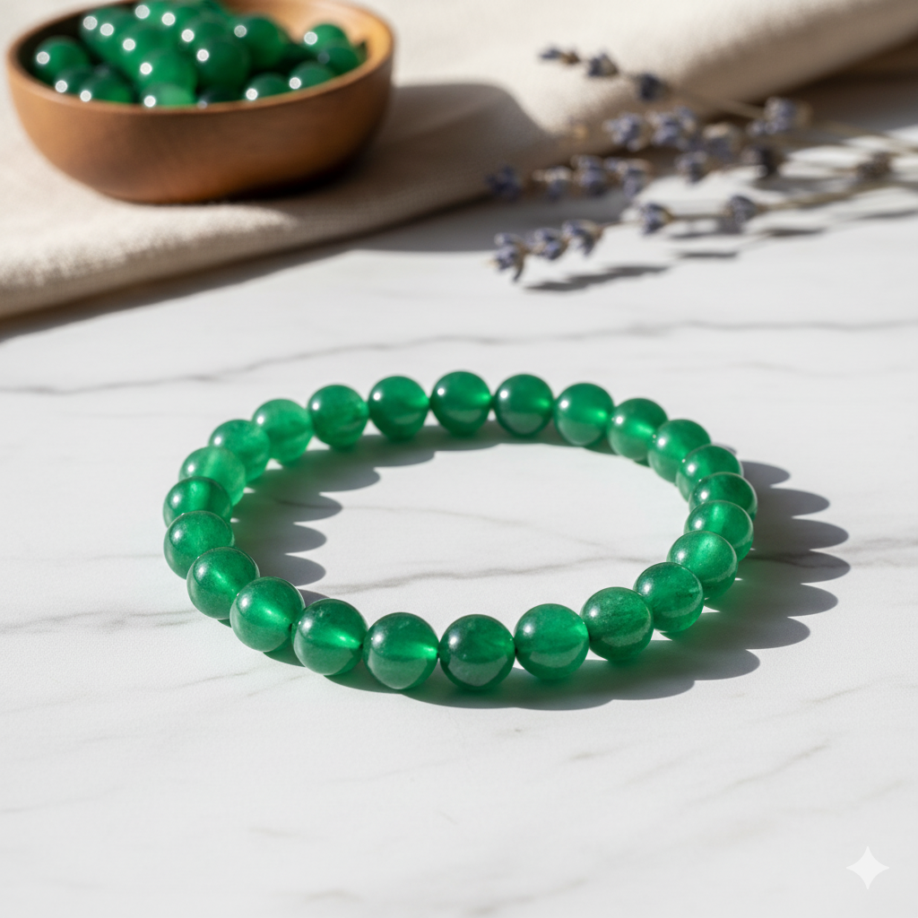 Authentic Natural Green Aventurine Crystal Bracelet – Attract Prosperity, Boost Confidence, Enhance Communication & Inner Peace
