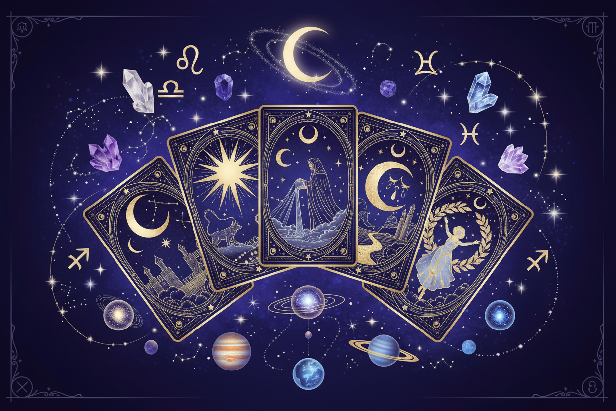 generate a image for tarot and astrology 